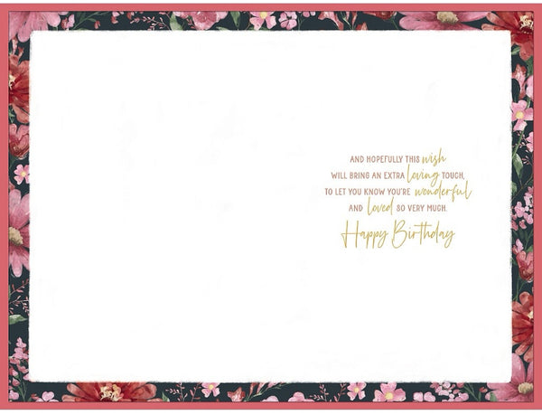 Daughter in law birthday card - birthday flower