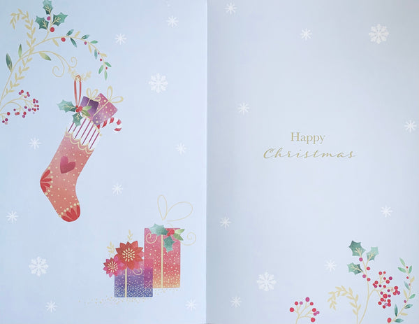 Daughter Christmas card - Large luxury card