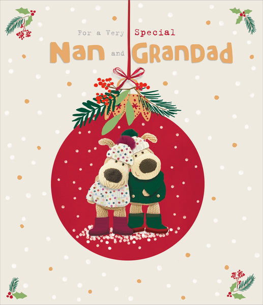 Nan and Grandad Christmas card - Boofle