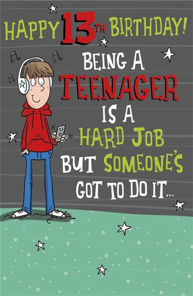 Age 13 birthday card