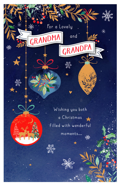 Grandparents Christmas card - Customisable card
