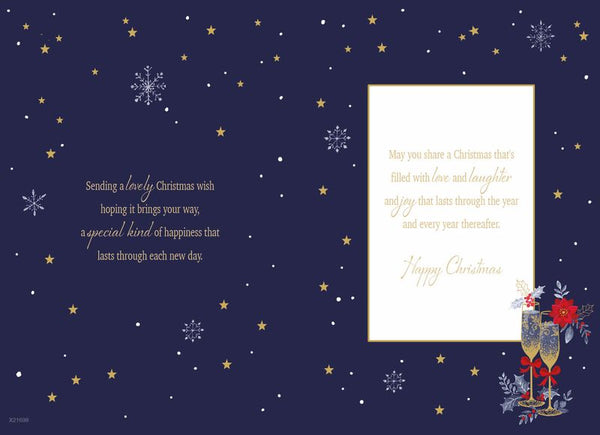 Nephew and partner Christmas card - Xmas candy canes