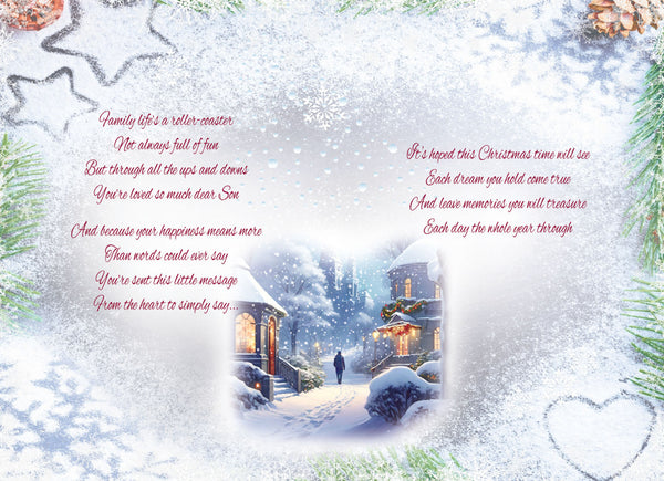 Son Christmas card - sentimental verse