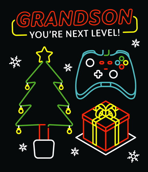 Grandson Christmas card - fun gamer