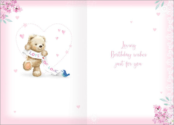 Nan birthday card - cute bear