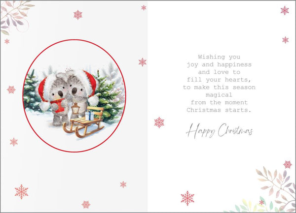 Granddaughter and Partner Christmas card - cute bears