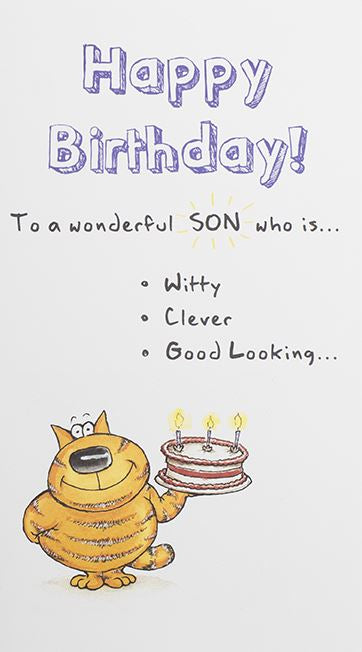 Son birthday card- Funny card