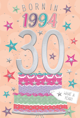 30th birthday card- born in 1994