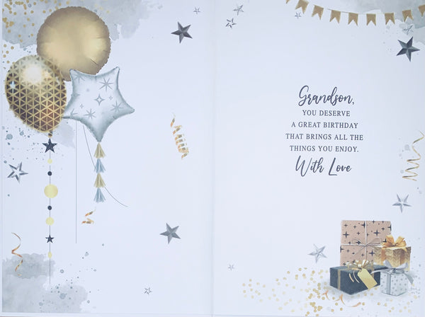 Grandson birthday card- amazing grandson