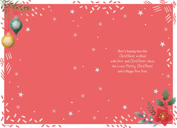 Sister and Brother-in-law Christmas card - sentimental verse