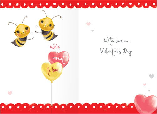 Valentine’s Day card - cute bees