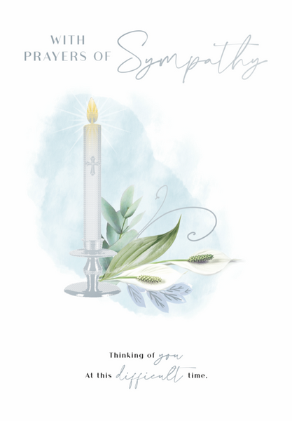 Sympathy card - lit candle