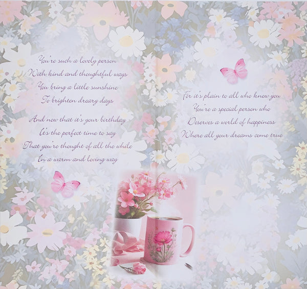 Sister-in-law birthday card - sentimental verse