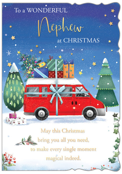 Nephew Christmas card - camper van