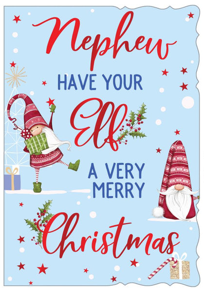 Nephew Christmas card - Christmas gonks