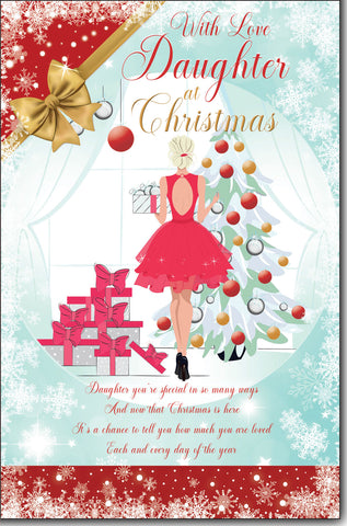 Daughter Christmas card - Sentimental verse