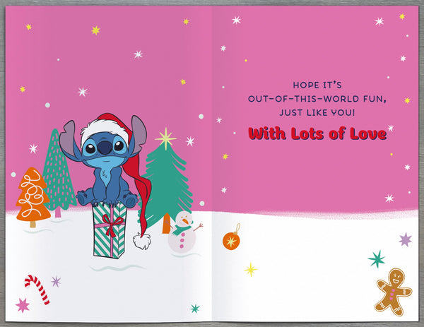 Daughter Christmas card - Disney Stitch
