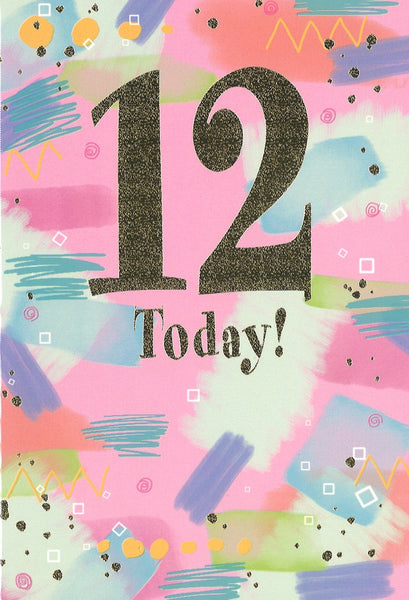 Age 12 birthday card
