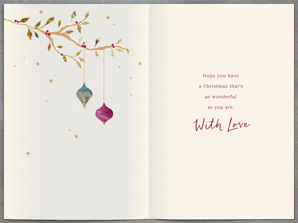 Someone special Christmas card- Xmas stockings