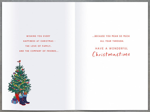 Sister and Brother in law Christmas card- traditional festive home