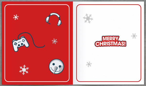 Nephew Christmas card - fun gamer