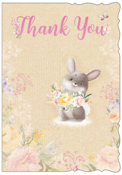 Thank you card- cute rabbit