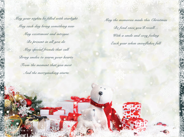 Nephew and partner Christmas card - sentimental verse