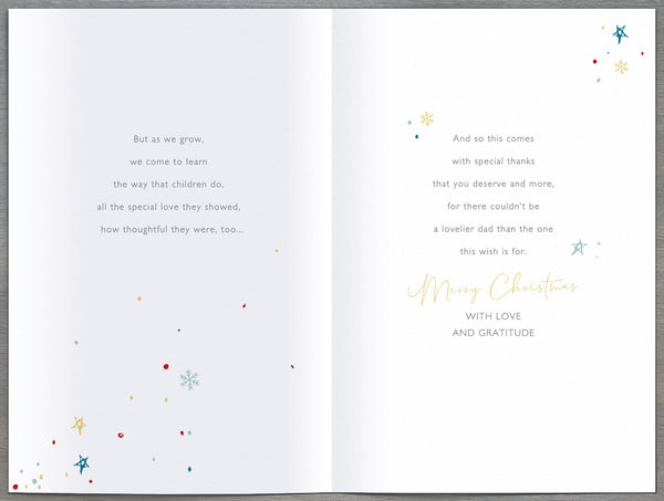 Dad Christmas card - sentimental verse