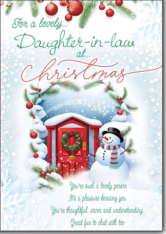 Daughter-in-law Christmas card- loving verse