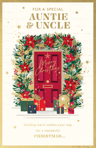 Auntie and Uncle Christmas card - Xmas home
