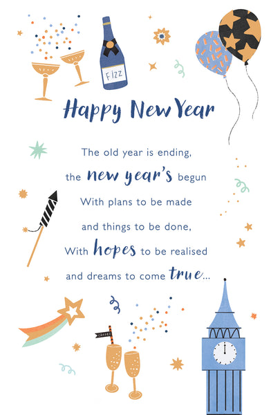 New year card - celebrations