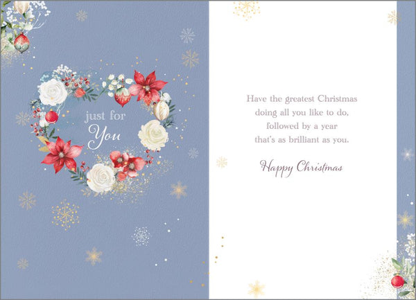Special friend Christmas card - Xmas flowers