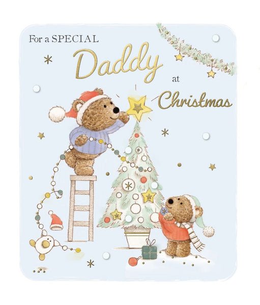 Daddy Christmas card- cute bear