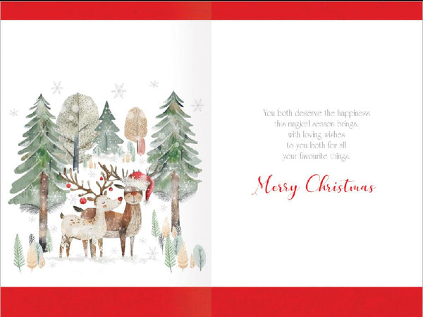 Both of you Christmas card - Xmas reindeers