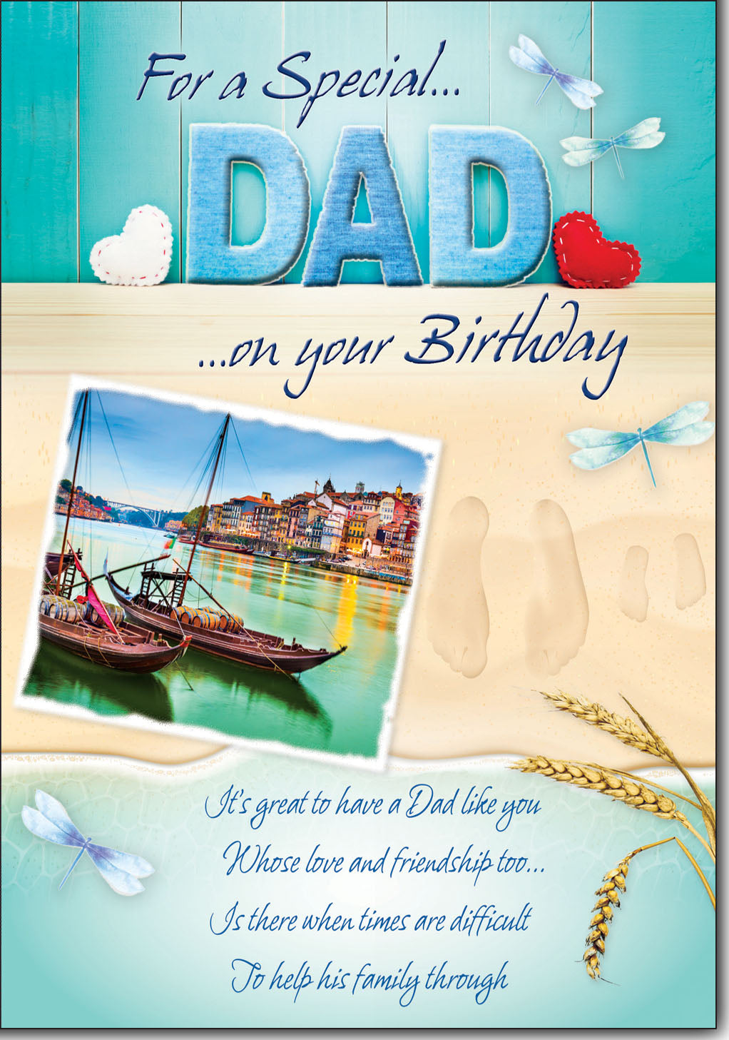 Dad birthday card - seaside resort