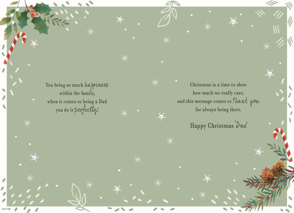 Dad Christmas card - sentimental verse