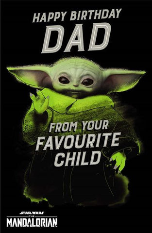 Dad birthday card - Star Wars Mandalorian
