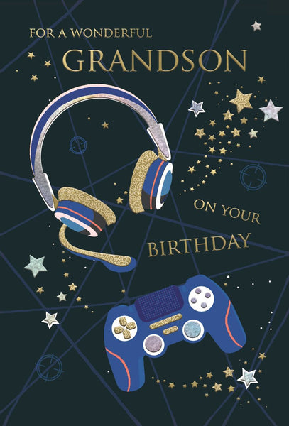 Grandson birthday card - gamer