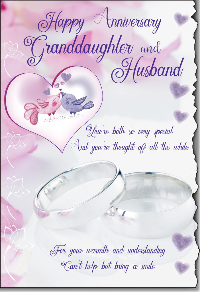 Husband Anniversary Card - Boxed Foiled Hearts - The Celebration Store