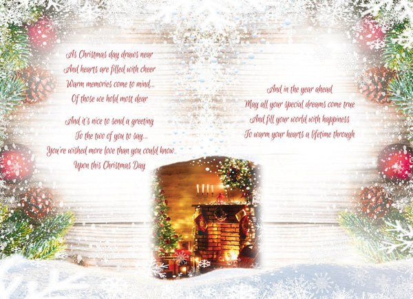 Son and Daughter-in-law Christmas card - loving verse