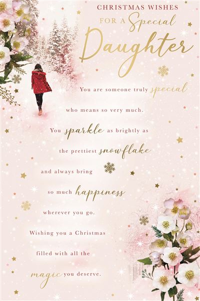 Daughter Christmas card - sentimental verse