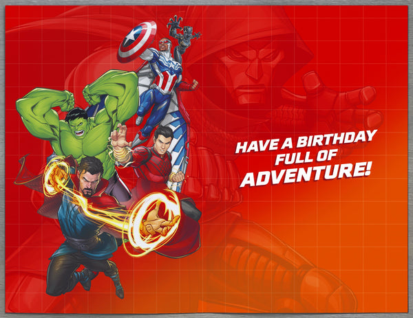 Marvel Avengers 7th birthday card