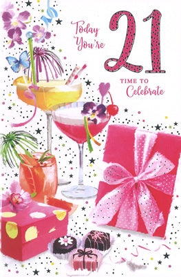 21st birthday card- birthday fizz
