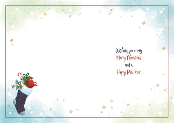 General Christmas card - Xmas stocking
