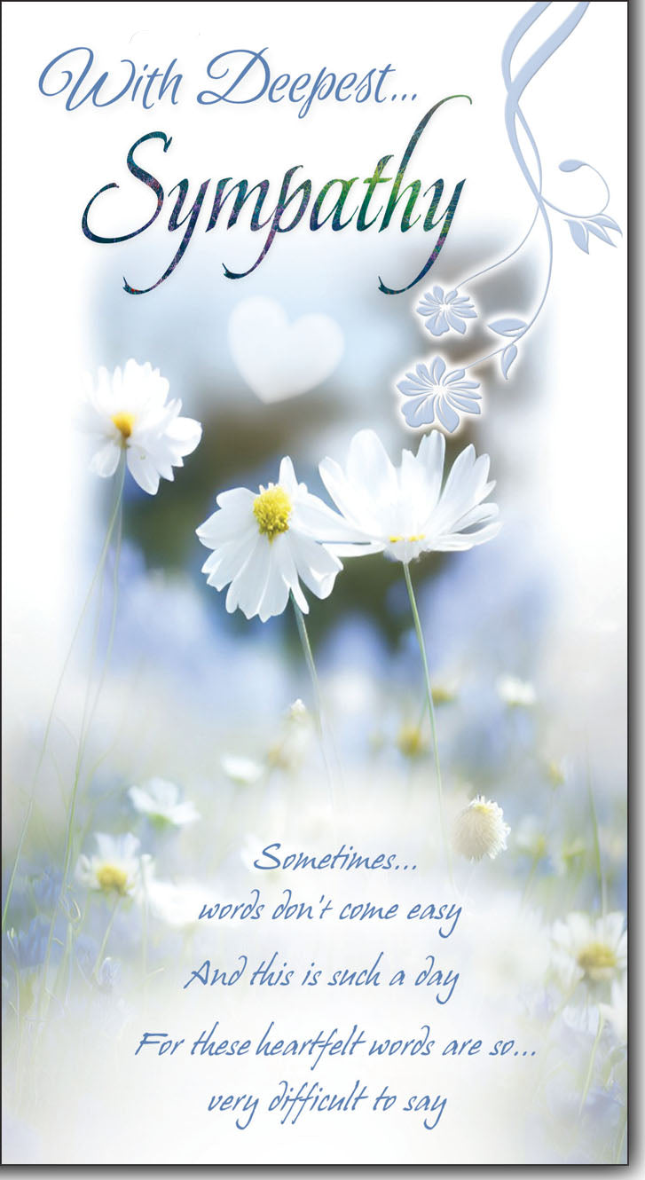 Sympathy card - floral meadow