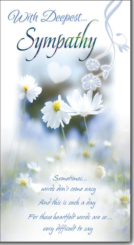Sympathy card - floral meadow