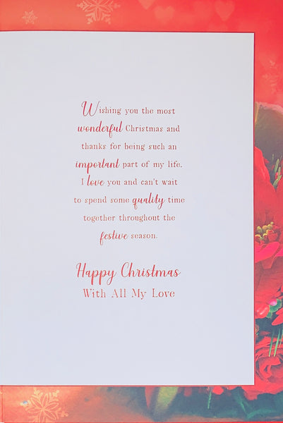 Wife Christmas card- sentimental verse