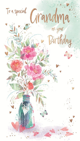 Grandma birthday card - birthday flowers