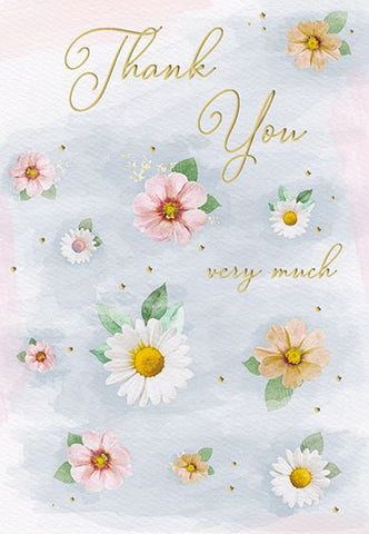 Thank you card - beautiful flowers