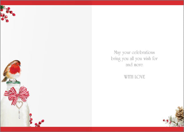 Special friends Christmas card - Xmas Robin